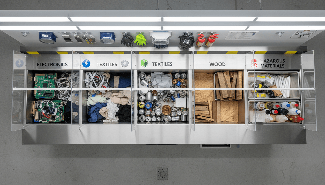 Waste management and recycling station